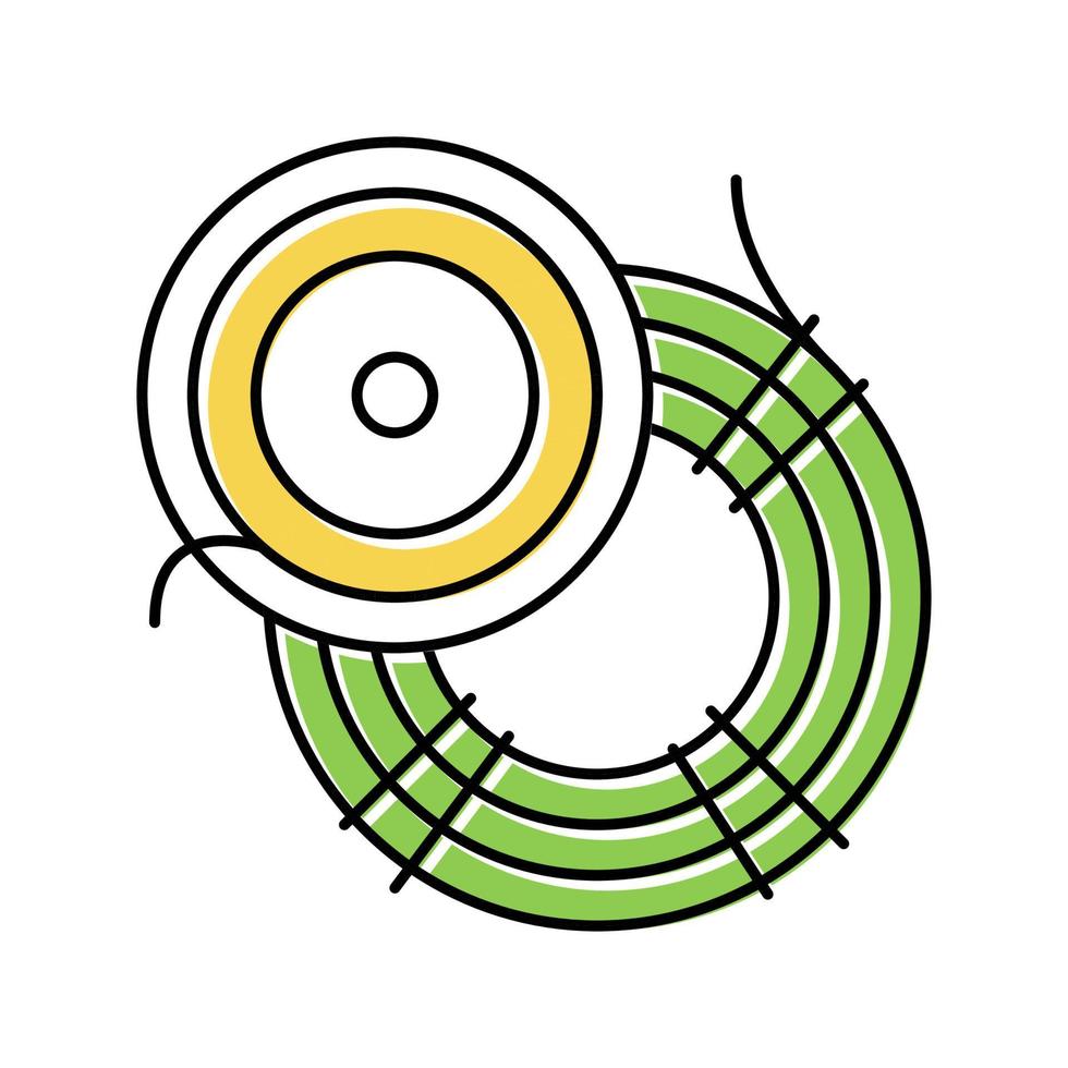 illustration vectorielle d'icône de couleur de ligne de pêche à la mouche vecteur