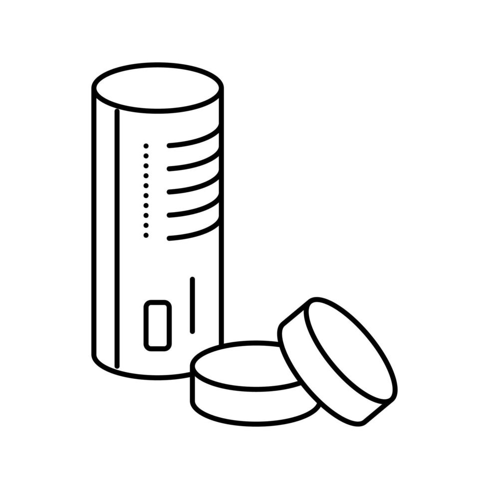 illustration vectorielle de l'icône de la ligne de charbon auto-inflammable vecteur