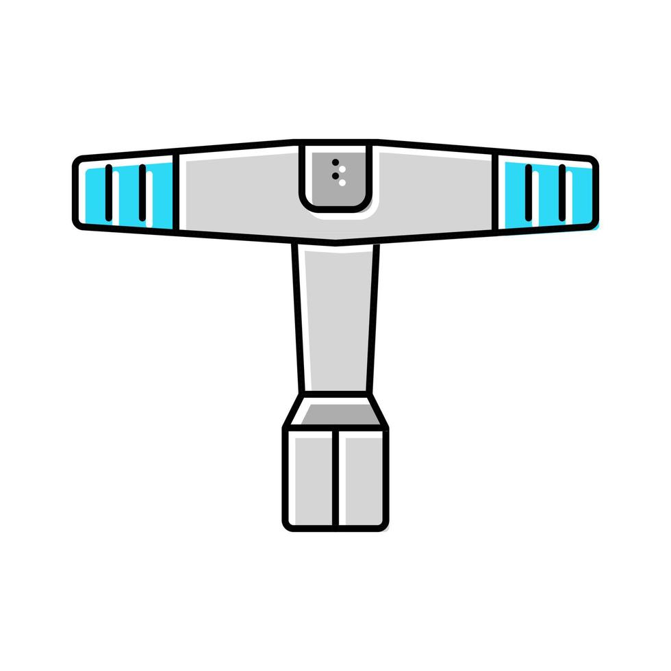 illustration vectorielle de l'icône de couleur de l'outil clé de tambour vecteur