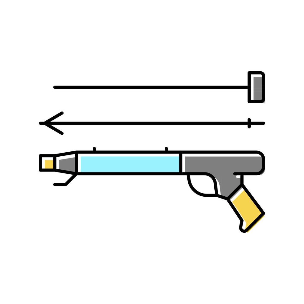 harpon arme couleur icône illustration vectorielle signe vecteur