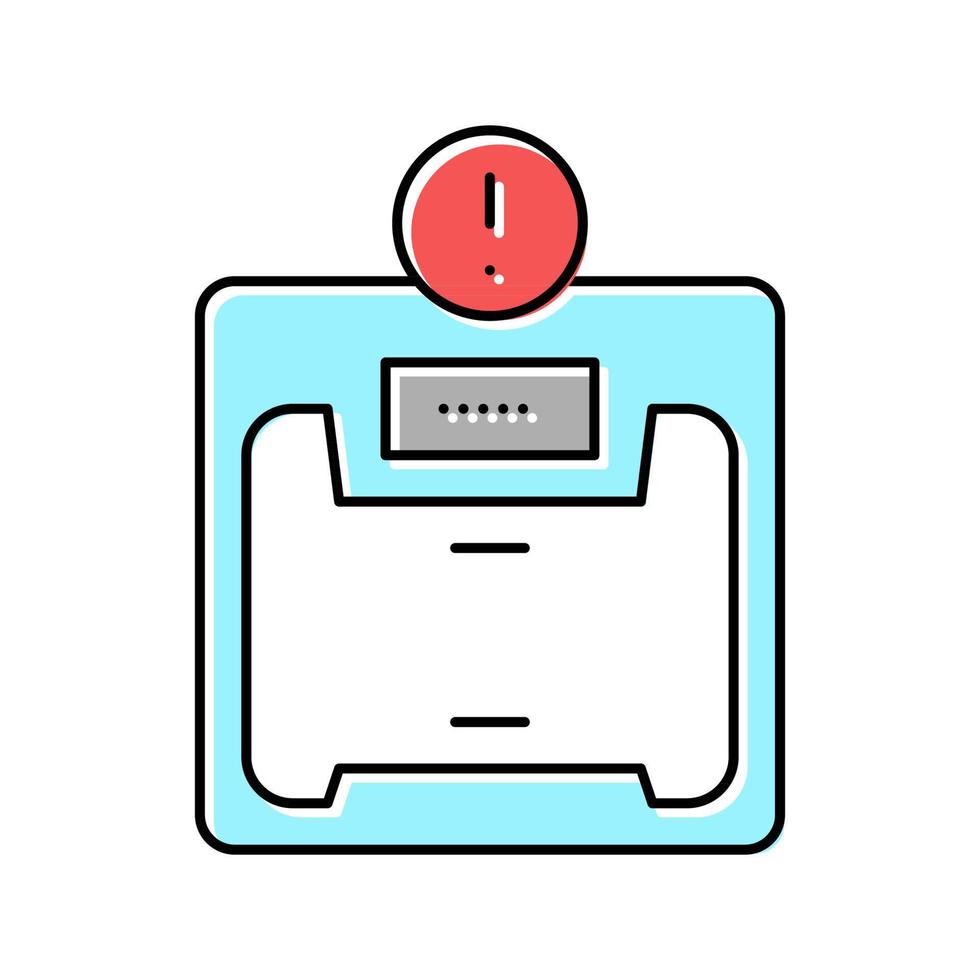 Illustration vectorielle de l'icône de couleur bariatrique en excès de poids vecteur
