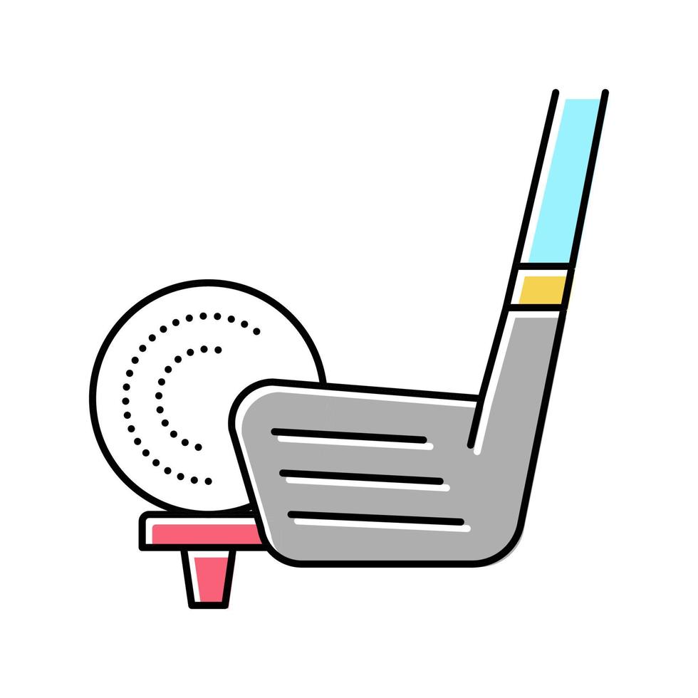 illustration vectorielle d'icône de couleur de jeu de golf vecteur