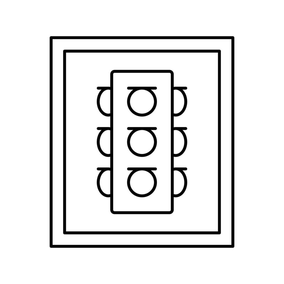 feux de circulation signe ligne icône illustration vectorielle vecteur