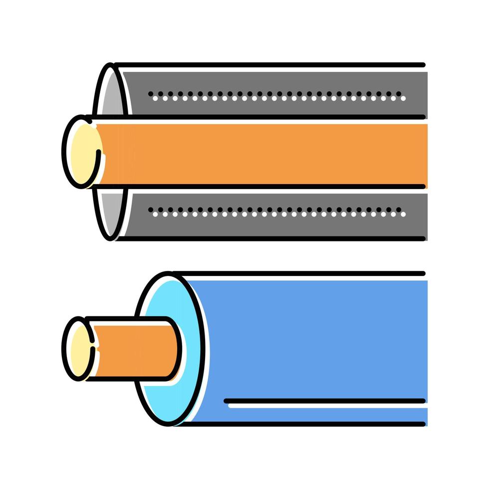 illustration vectorielle d'icône de couleur de rouleau de matériau d'isolation vecteur