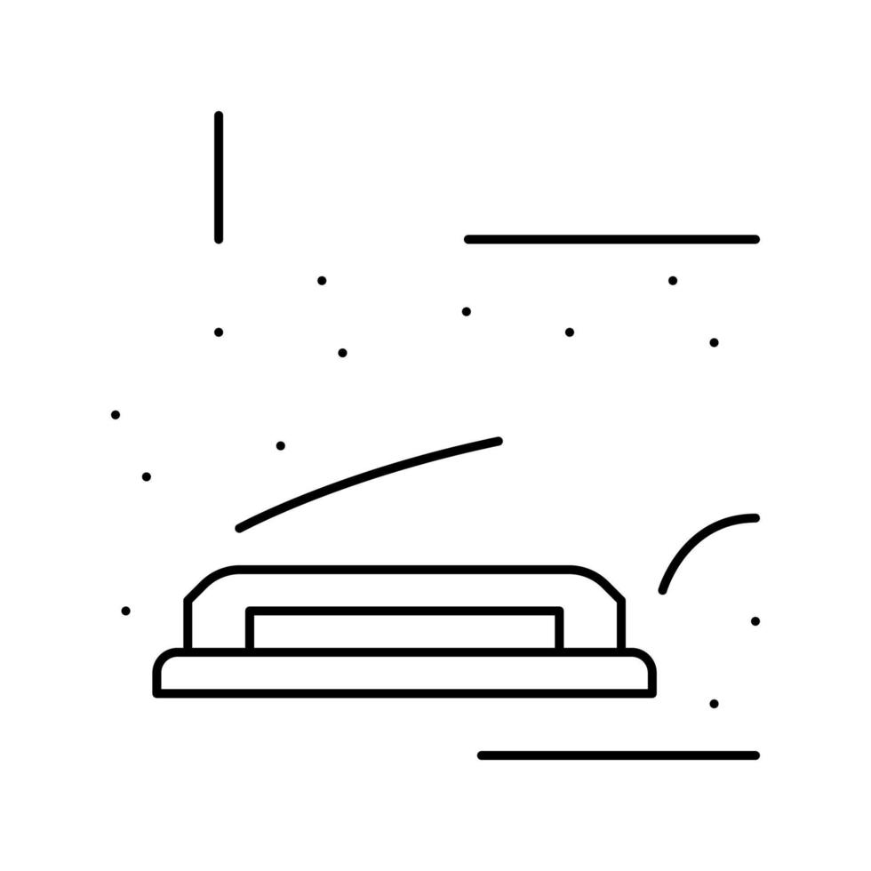 illustration vectorielle de l'icône de la ligne de chape au sol vecteur