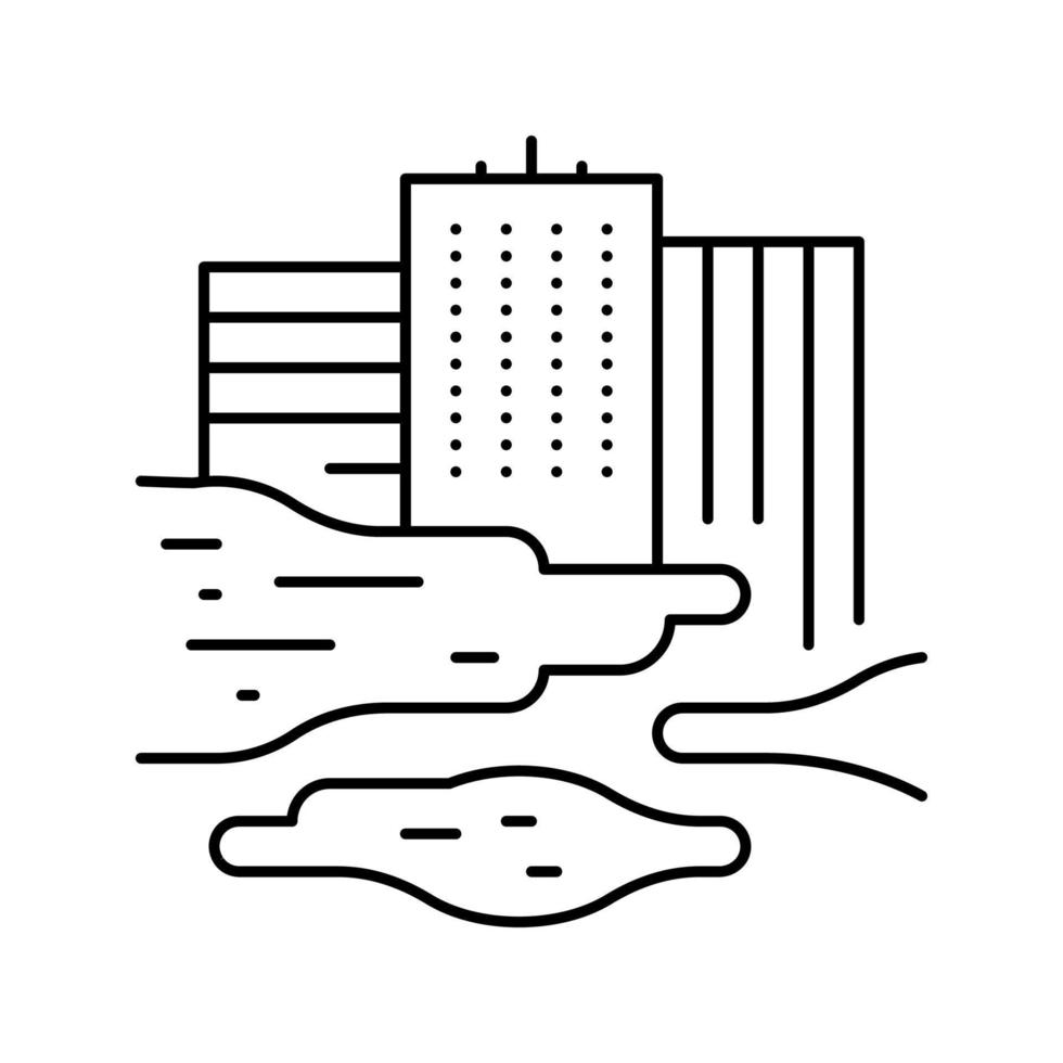 illustration vectorielle d'icône de ligne de fumée de smog urbain vecteur