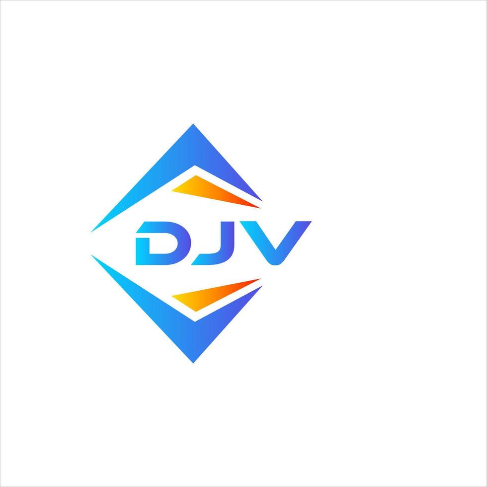 création de logo de technologie abstraite djv sur fond blanc. concept de logo de lettre initiales créatives djv. vecteur
