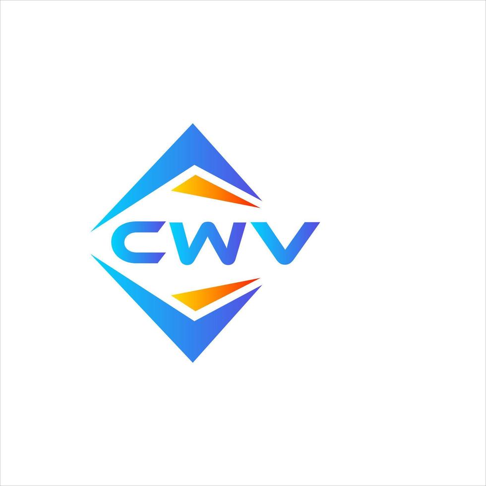 création de logo de technologie abstraite cwv sur fond blanc. concept de logo de lettre initiales créatives cwv. vecteur