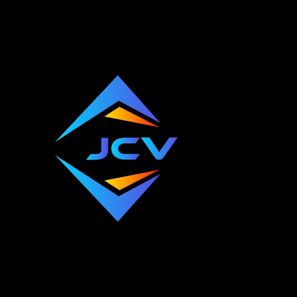 création de logo de technologie abstraite jcv sur fond noir. concept de logo de lettre initiales créatives jcv. vecteur