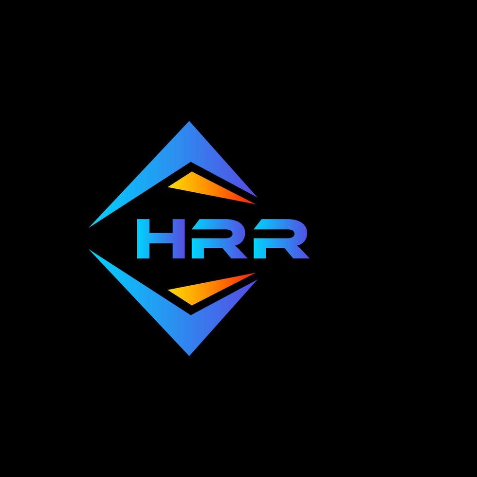 création de logo de technologie abstraite hrr sur fond noir. concept de logo de lettre initiales créatives hrr. vecteur