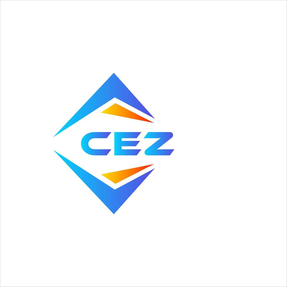 création de logo de technologie abstraite cez sur fond blanc. concept de logo de lettre initiales créatives cez. vecteur