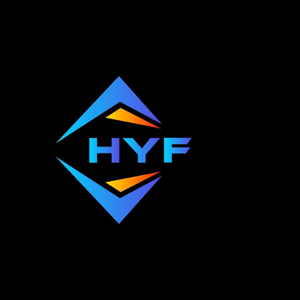 création de logo de technologie abstraite hyf sur fond noir. concept de logo de lettre initiales créatives hyf. vecteur