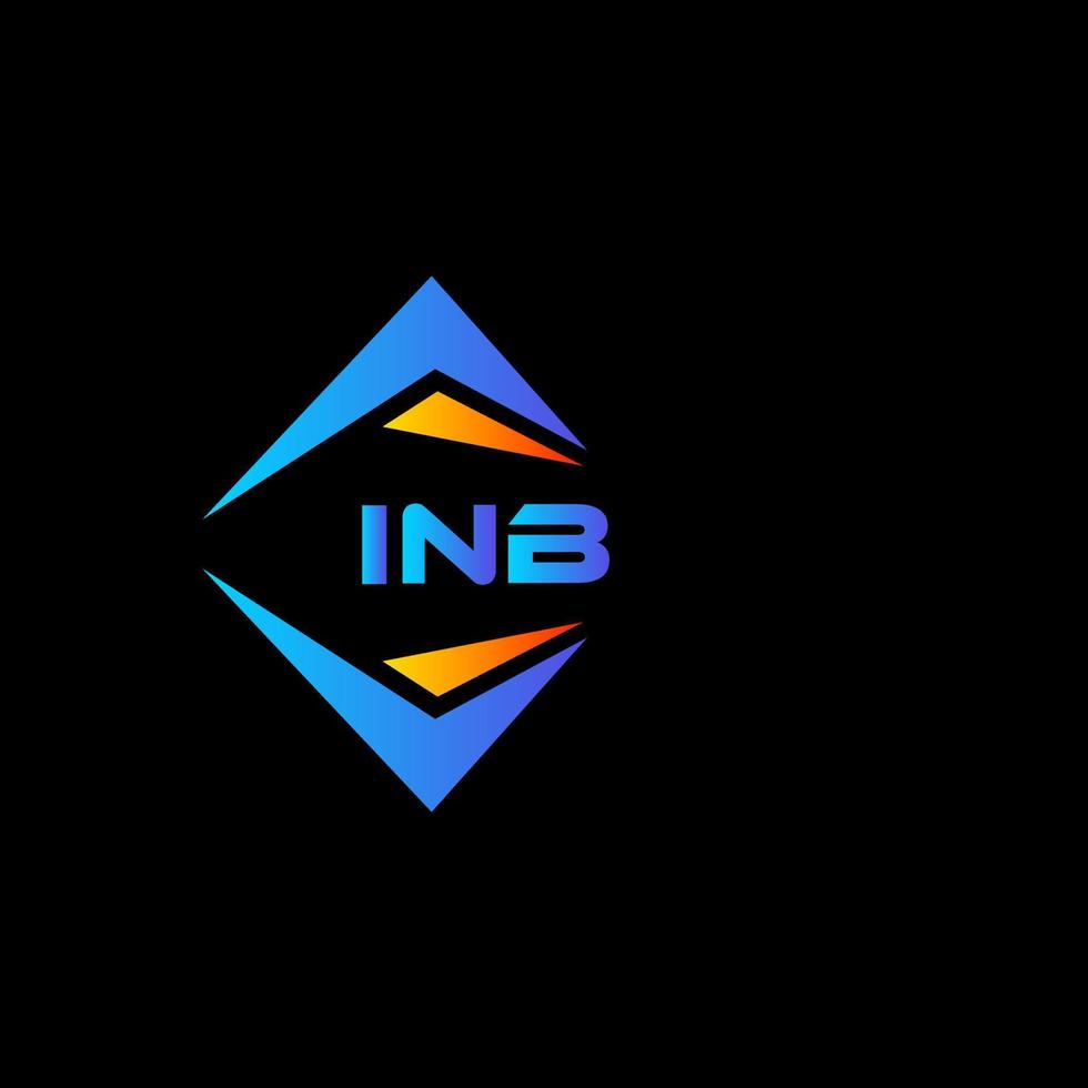 création de logo de technologie abstraite inb sur fond blanc. concept de logo de lettre initiales créatives inb. vecteur