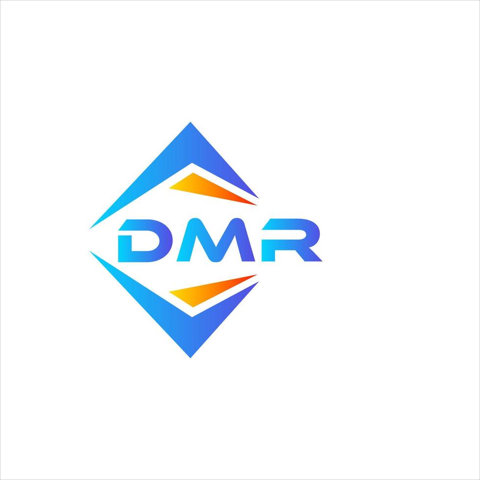 création de logo de technologie abstraite dmr sur fond blanc. concept de logo de lettre initiales créatives dmr. vecteur