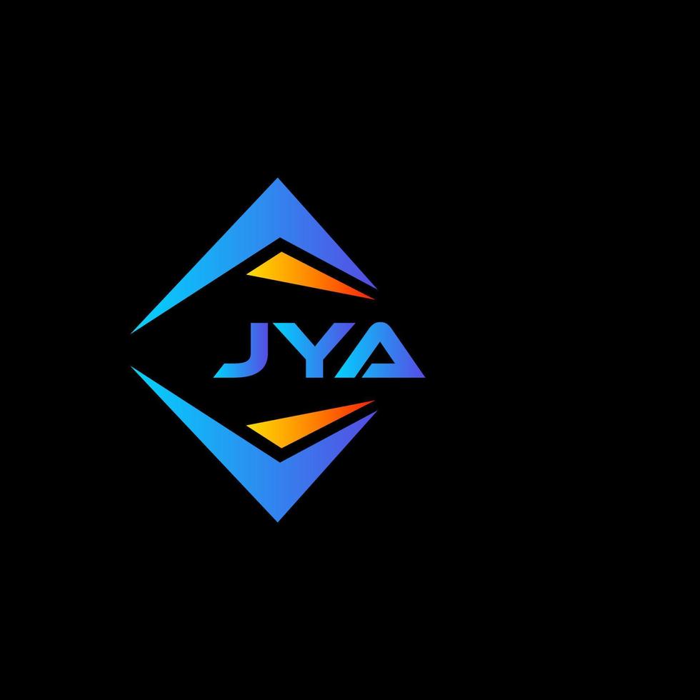 création de logo de technologie abstraite jya sur fond noir. concept de logo de lettre initiales créatives jya. vecteur