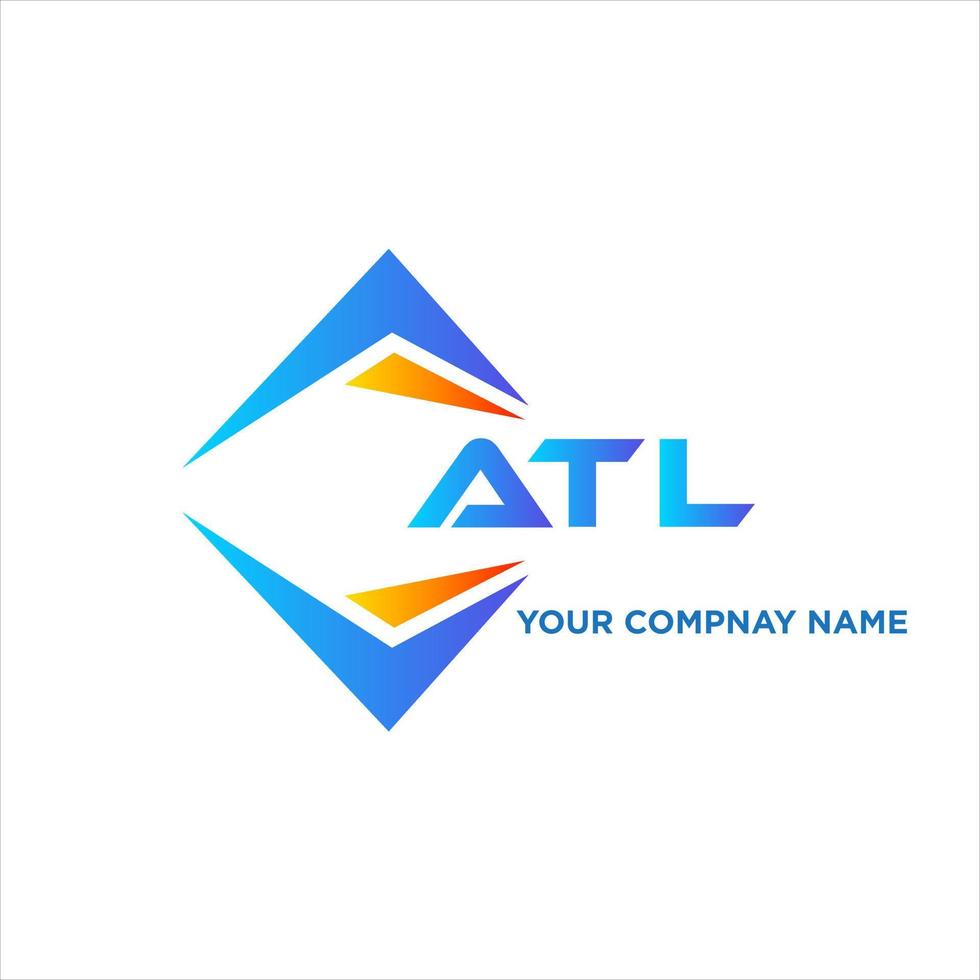 création de logo de technologie abstraite atl sur fond blanc. concept de logo de lettre initiales créatives atl. vecteur
