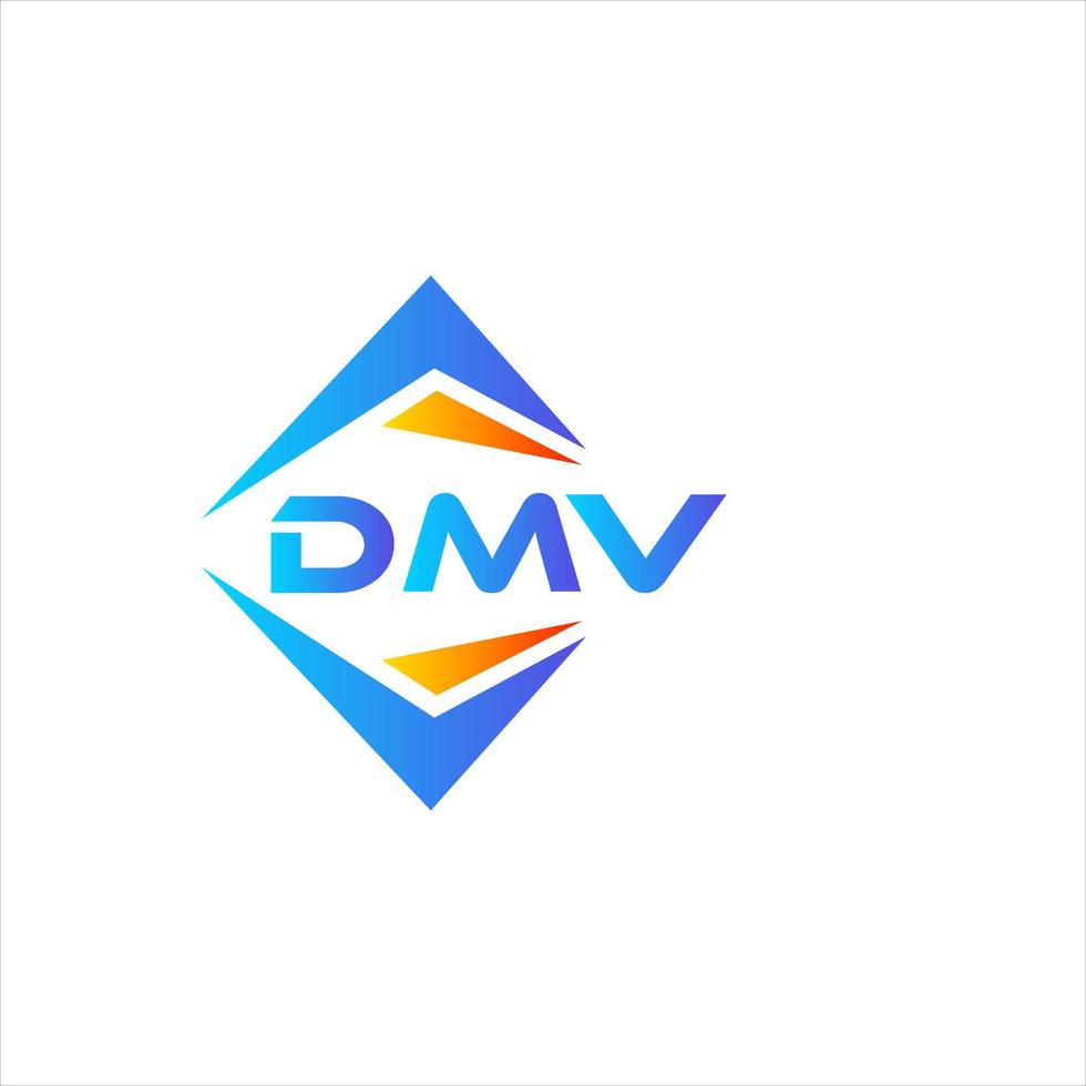 création de logo de technologie abstraite dmv sur fond blanc. concept de logo de lettre initiales créatives dmv. vecteur