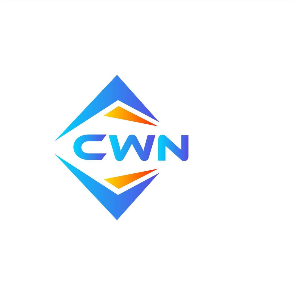 création de logo de technologie abstraite cwn sur fond blanc. concept de logo de lettre initiales créatives cwn. vecteur