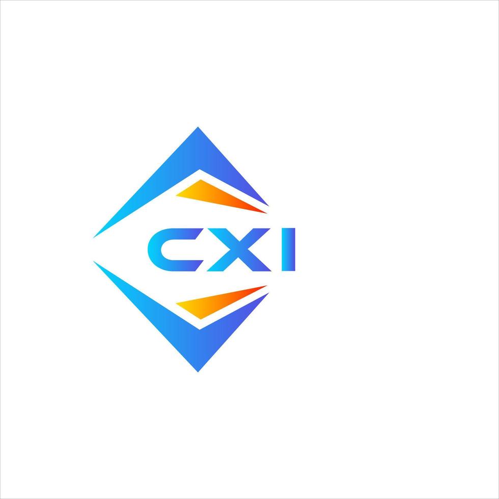 création de logo de technologie abstraite cxi sur fond blanc. concept de logo de lettre initiales créatives cxi. vecteur