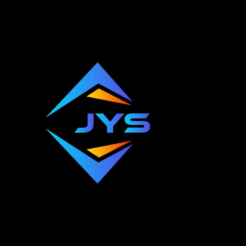 création de logo de technologie abstraite jys sur fond noir. concept de logo de lettre initiales créatives jys. vecteur