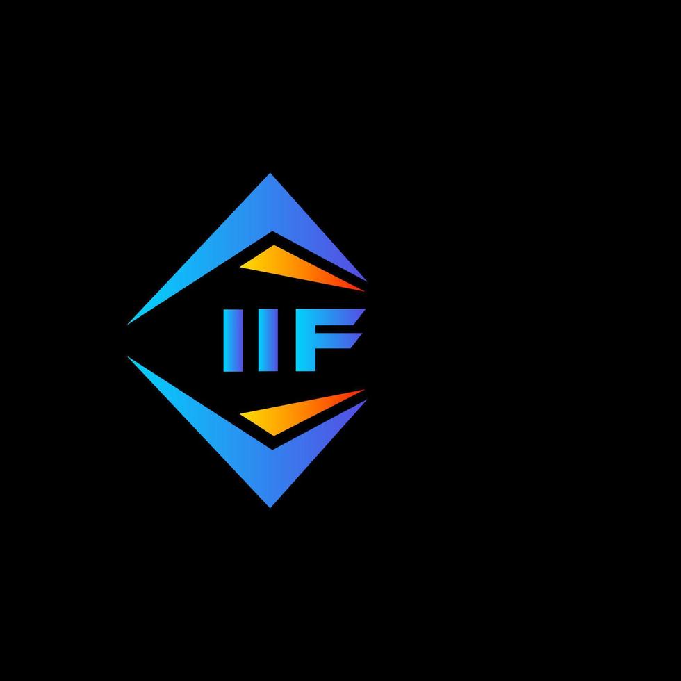 création de logo de technologie abstraite iif sur fond blanc. iif concept de logo de lettre initiales créatives. vecteur