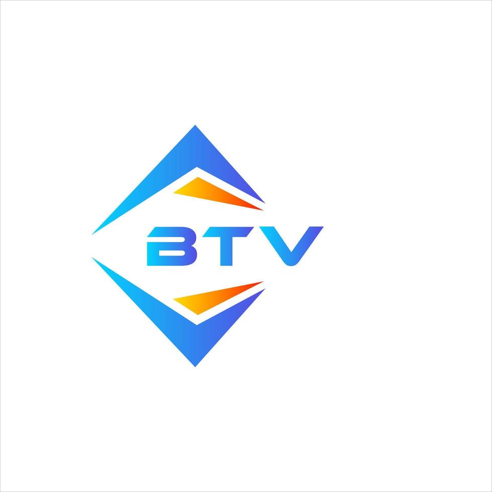 création de logo de technologie abstraite btv sur fond blanc. concept de logo de lettre initiales créatives btv. vecteur