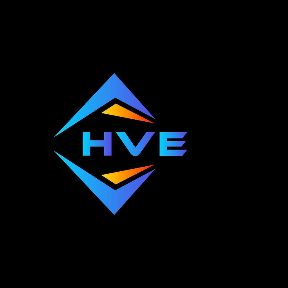 création de logo de technologie abstraite hve sur fond noir. hve concept de logo de lettre initiales créatives. vecteur