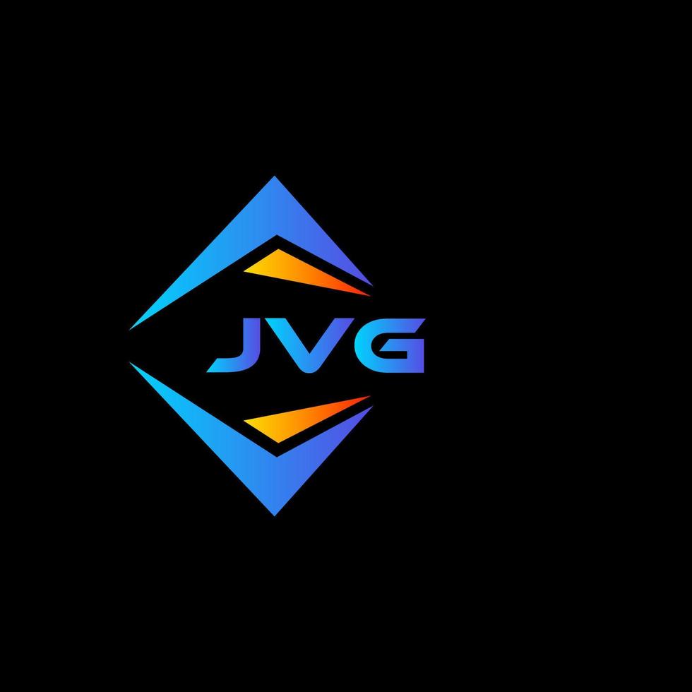 création de logo de technologie abstraite jvg sur fond noir. concept de logo de lettre initiales créatives jvg. vecteur
