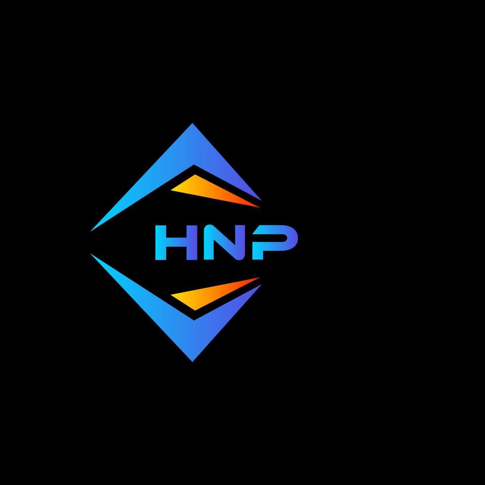 création de logo de technologie abstraite hnp sur fond noir. concept de logo de lettre initiales créatives hnp. vecteur