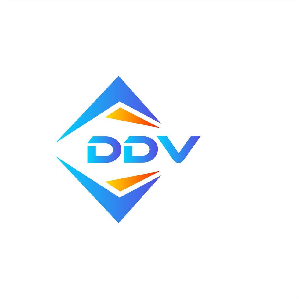 création de logo de technologie abstraite ddv sur fond blanc. concept de logo de lettre initiales créatives ddv. vecteur