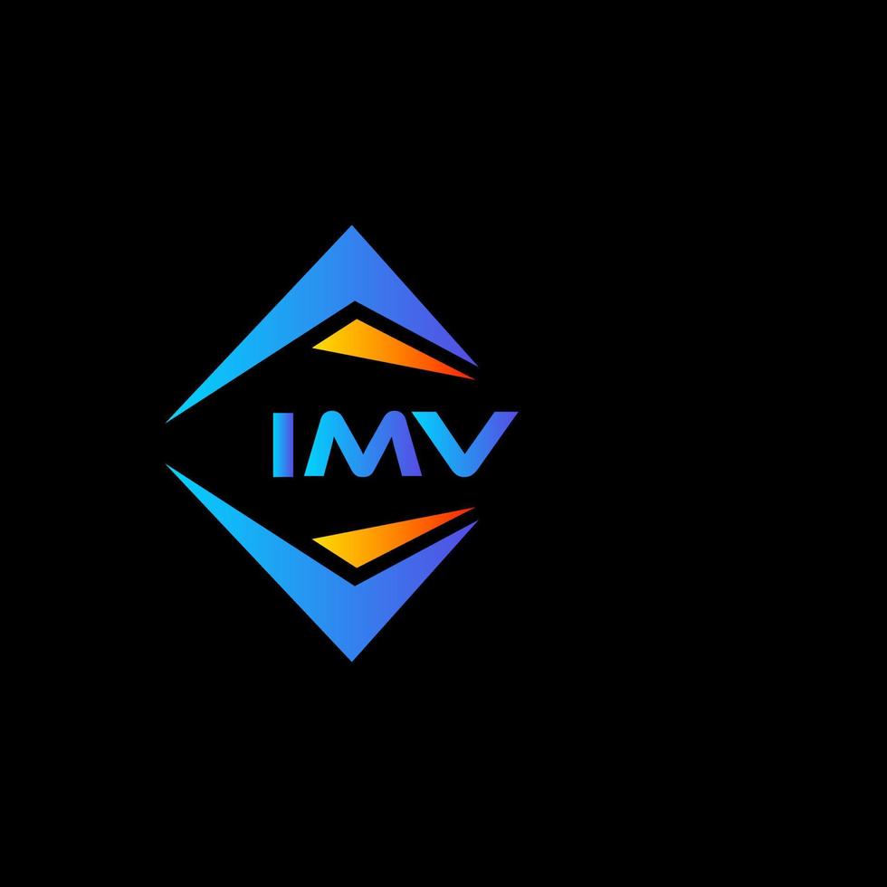 création de logo de technologie abstraite imv sur fond blanc. concept de logo de lettre initiales créatives imv. vecteur