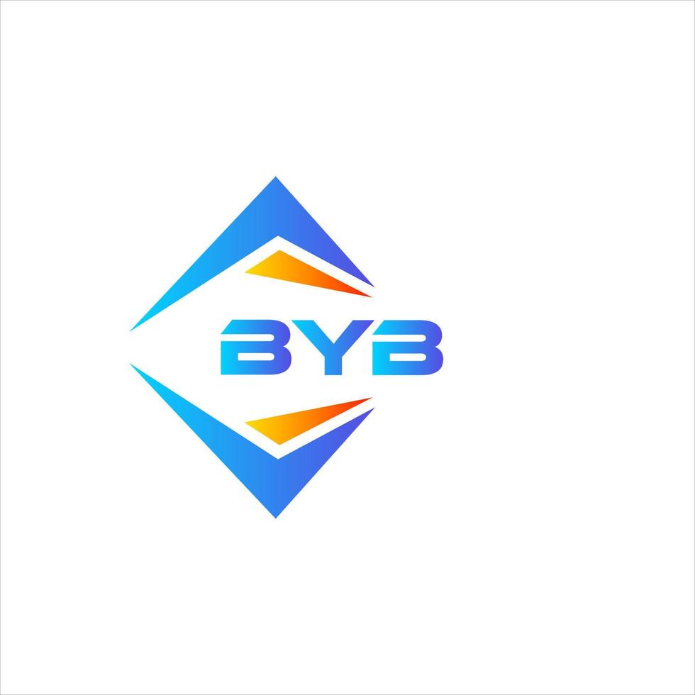 création de logo de technologie abstraite byb sur fond blanc. concept de logo de lettre initiales créatives byb. vecteur