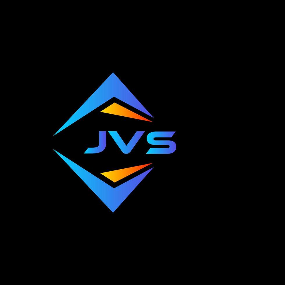 création de logo de technologie abstraite jvs sur fond noir. concept de logo de lettre initiales créatives jvs. vecteur