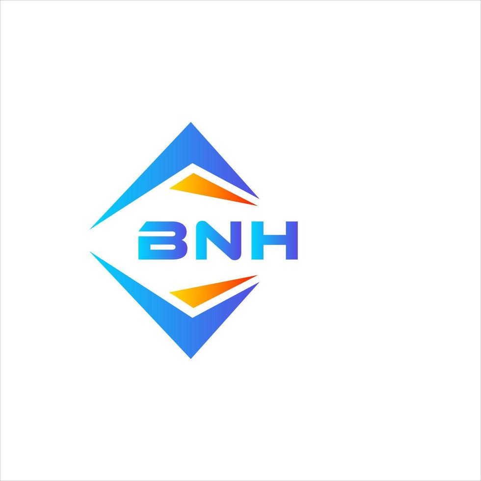 création de logo de technologie abstraite bnh sur fond blanc. concept de logo de lettre initiales créatives bnh. vecteur