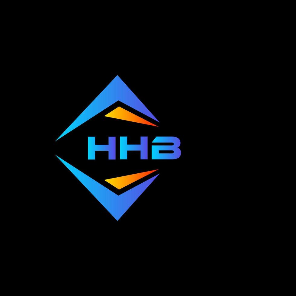 création de logo de technologie abstraite hhb sur fond noir. concept de logo de lettre initiales créatives hhb. vecteur