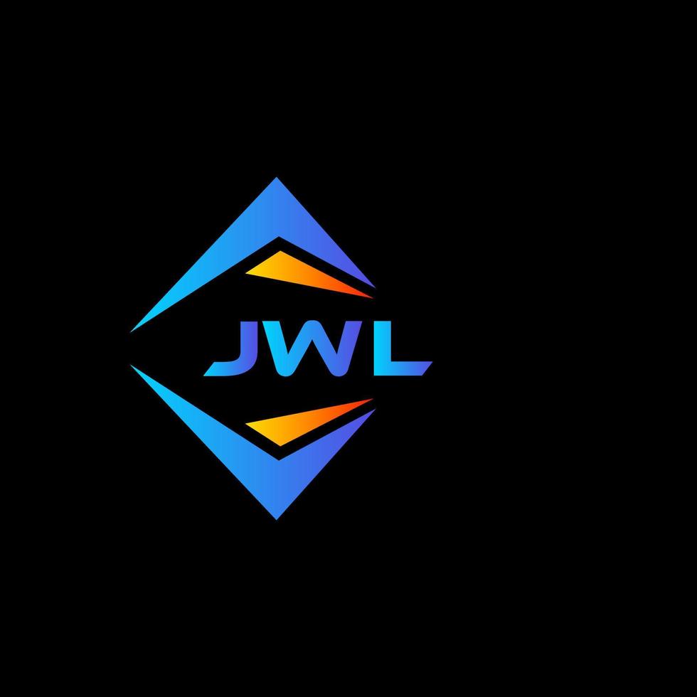 création de logo de technologie abstraite jwl sur fond noir. concept de logo de lettre initiales créatives jwl. vecteur