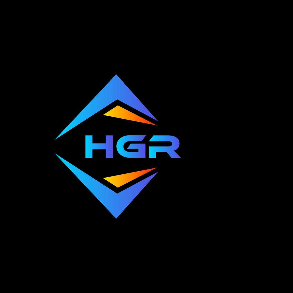 création de logo de technologie abstraite hgr sur fond noir. concept de logo de lettre initiales créatives hgr. vecteur