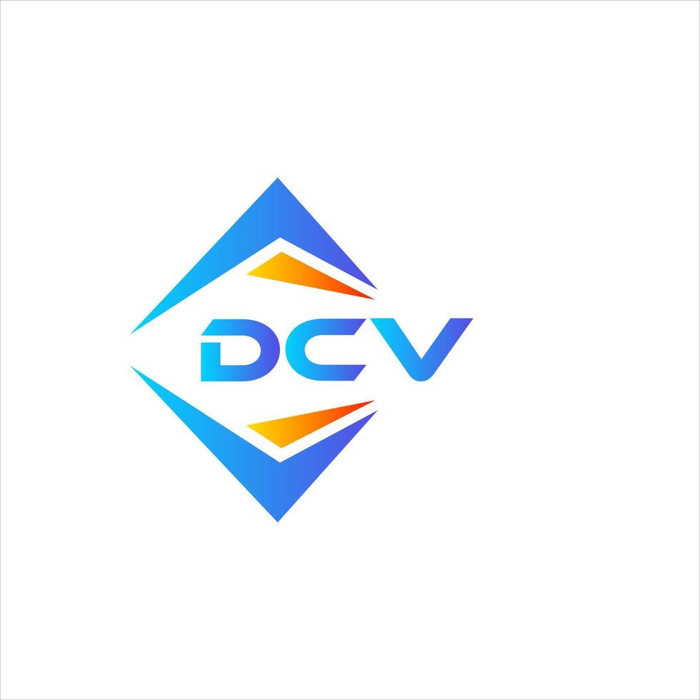 création de logo de technologie abstraite dcv sur fond blanc. concept de logo de lettre initiales créatives dcv. vecteur