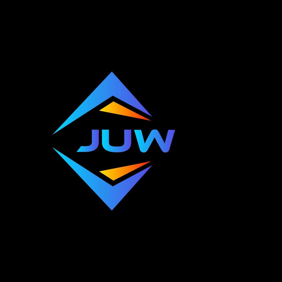 conception de logo de technologie abstraite juw sur fond noir. concept de logo de lettre initiales créatives juw. vecteur