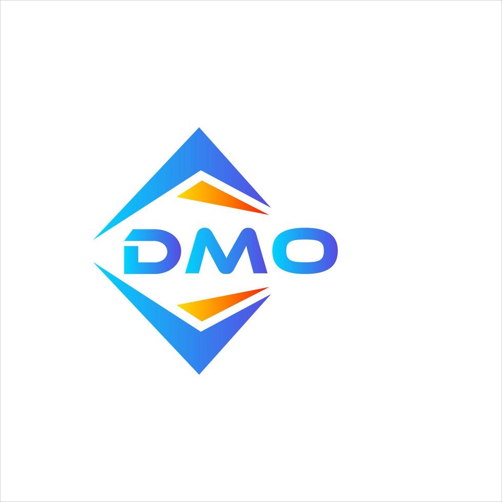 création de logo de technologie abstraite dmo sur fond blanc. concept de logo de lettre initiales créatives dmo. vecteur