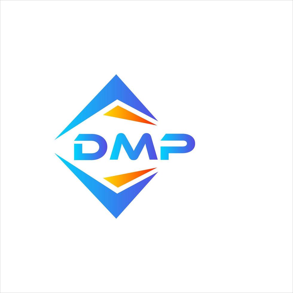 création de logo de technologie abstraite dmp sur fond blanc. concept de logo de lettre initiales créatives dmp. vecteur