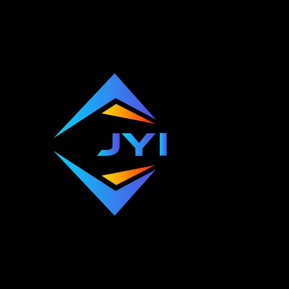 création de logo de technologie abstraite jyi sur fond noir. concept de logo de lettre initiales créatives jyi. vecteur