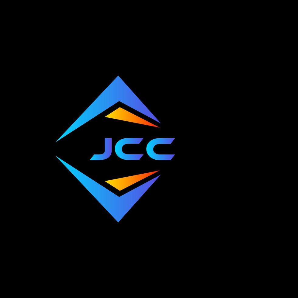 création de logo de technologie abstraite jcc sur fond noir. concept de logo de lettre initiales créatives jcc. vecteur