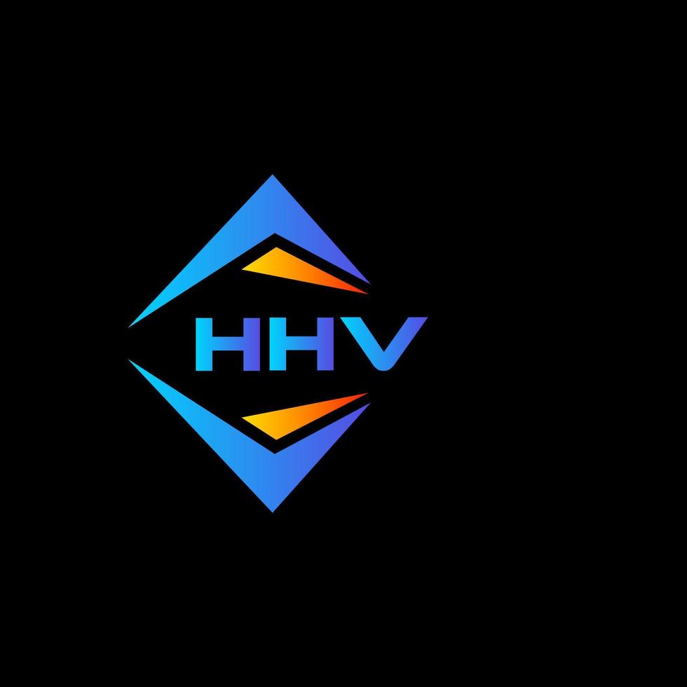 création de logo de technologie abstraite hhv sur fond noir. hhv concept de logo de lettre initiales créatives. vecteur