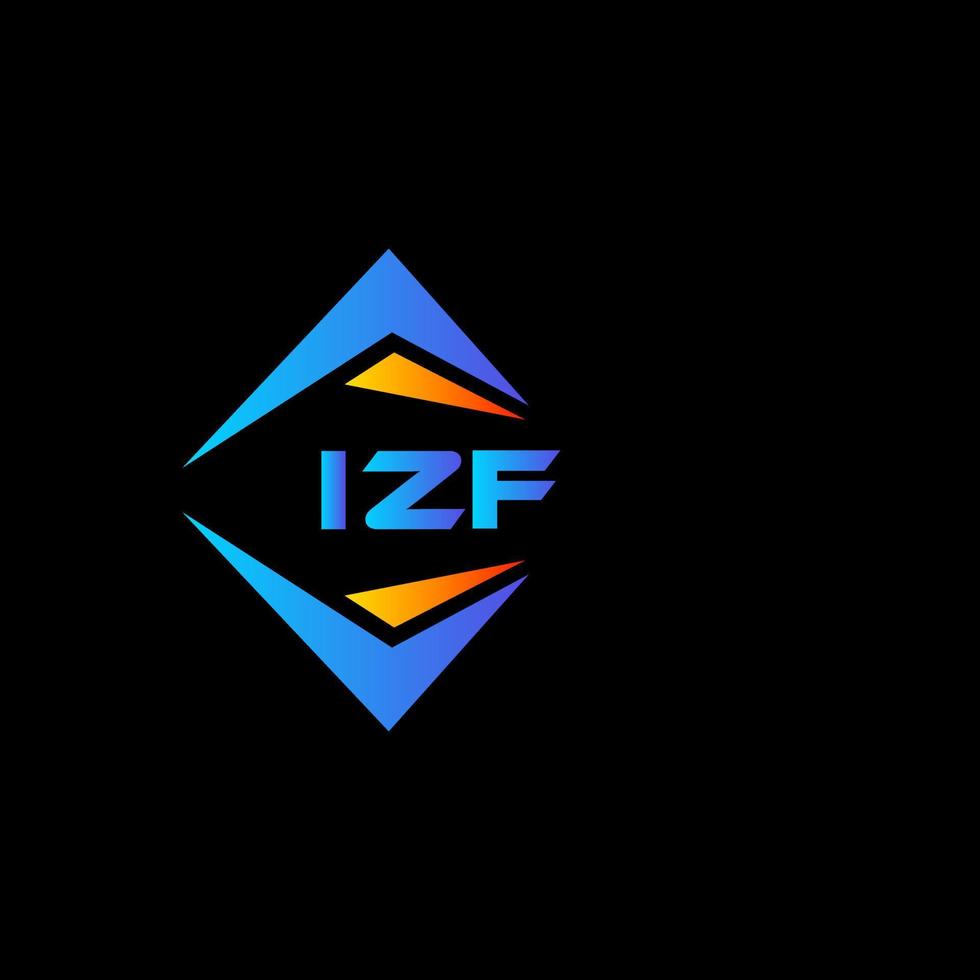 création de logo de technologie abstraite izf sur fond blanc. concept de logo de lettre initiales créatives izf. vecteur