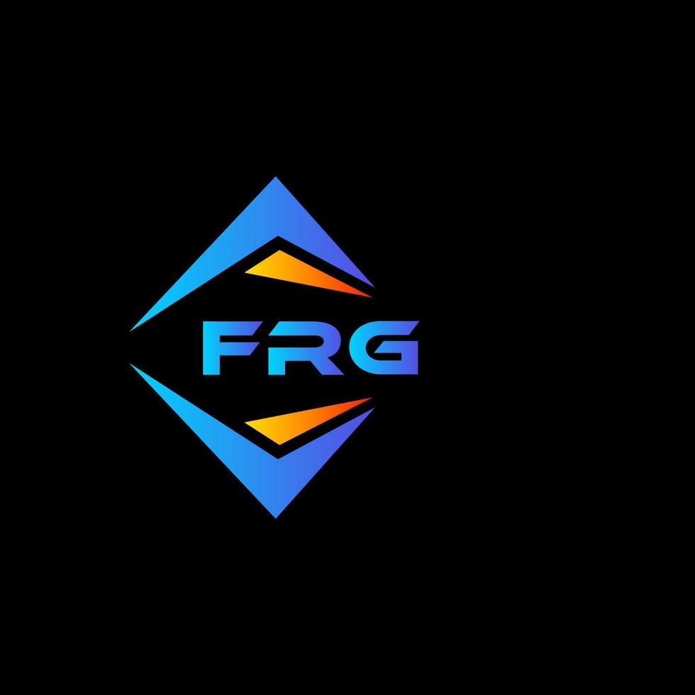 création de logo de technologie abstraite frg sur fond noir. frg creative initiales lettre logo concept. vecteur