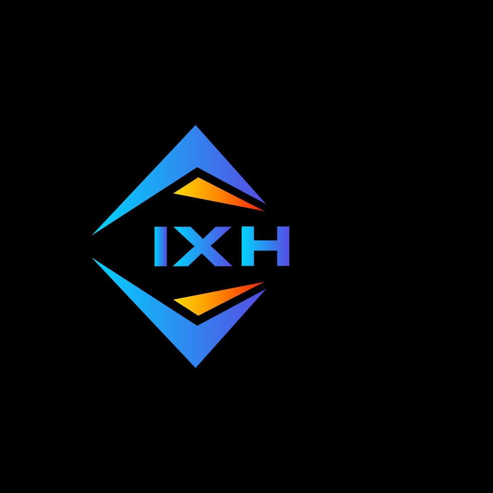 création de logo de technologie abstraite ixh sur fond blanc. concept de logo de lettre initiales créatives ixh. vecteur