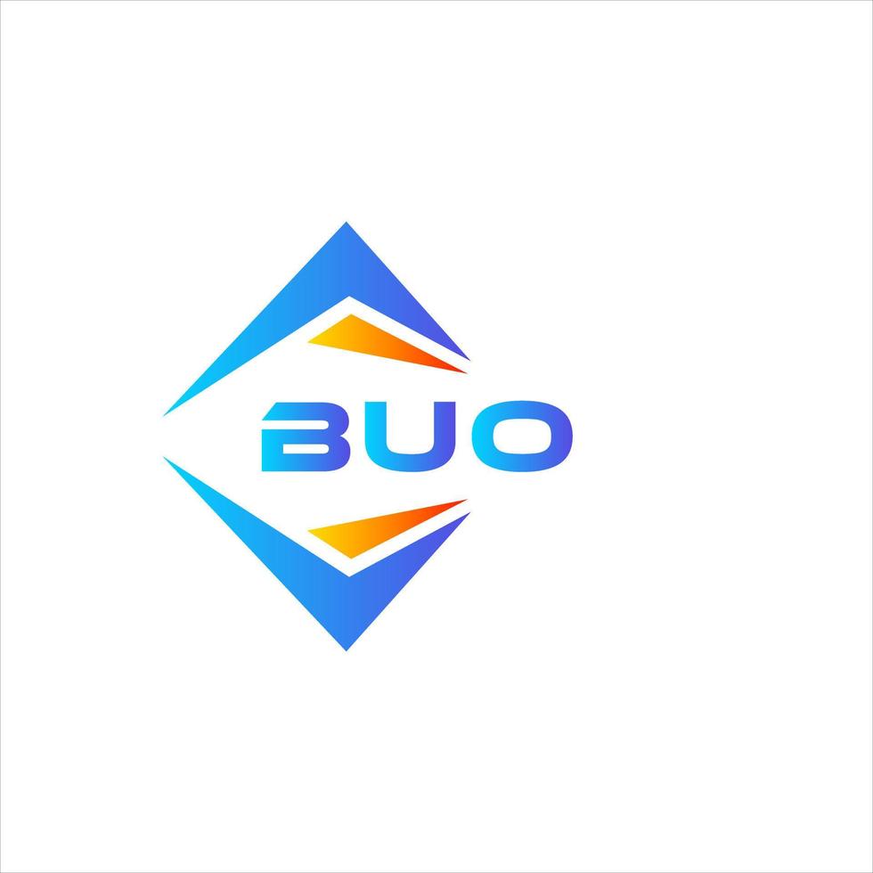 création de logo de technologie abstraite buo sur fond blanc. concept de logo de lettre initiales créatives buo. vecteur
