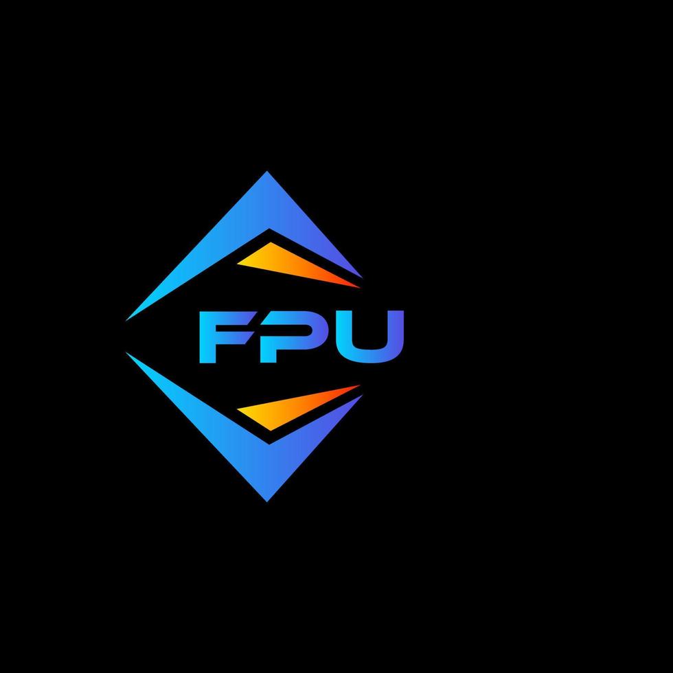 création de logo de technologie abstraite fpu sur fond noir. concept de logo de lettre initiales créatives fpu. vecteur