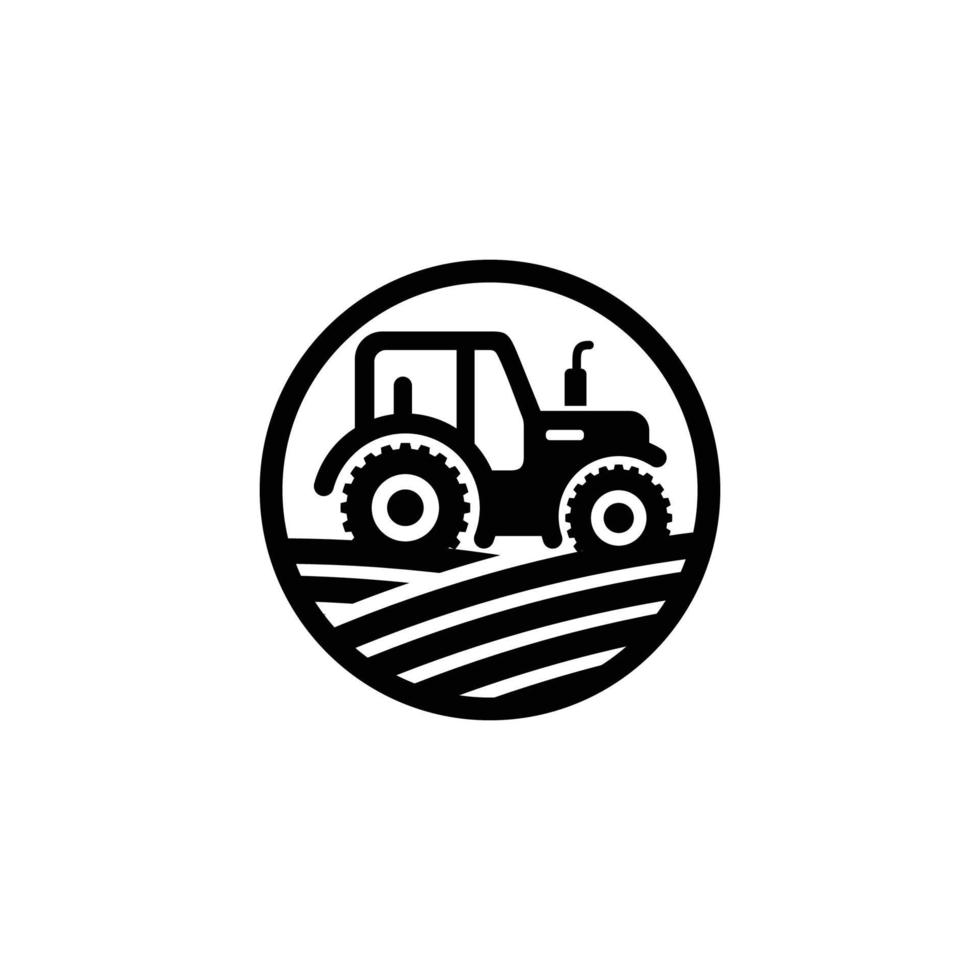 icône de la ferme. illustration vectorielle de conception d'icône de tracteur vecteur